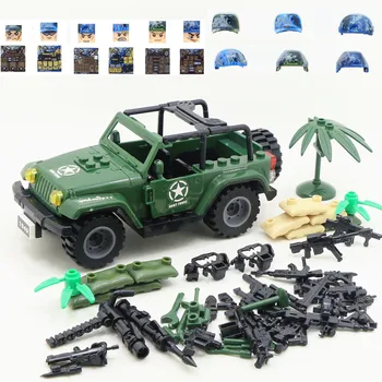 Žalioji Automobilių Kareivis SWAT Karinės Armijos modelių Kūrimo Blokus, Plytas Duomenys Mokymosi Žaislai Berniukams Dovanų Rinkinys Nuotrauka 0