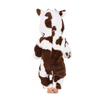 2022 Naujų Karvių jumpsuits Lėlės Drabužiai Tinka 43cm, gimusių kūdikių Lėlės drabužiai atgimsta Lėlės Priedai Nuotrauka 1