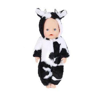 2022 Naujų Karvių jumpsuits Lėlės Drabužiai Tinka 43cm, gimusių kūdikių Lėlės drabužiai atgimsta Lėlės Priedai Nuotrauka 2
