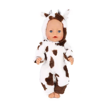 2022 Naujų Karvių jumpsuits Lėlės Drabužiai Tinka 43cm, gimusių kūdikių Lėlės drabužiai atgimsta Lėlės Priedai Nuotrauka 5