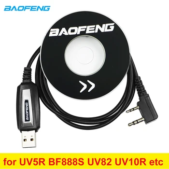 Baofeng Originalus USB Programavimo Kabelis Walkie Talkie UV-5R BF-888S UV-82 UV-10R UV5R Pro BF-C9 UV-S9 PLUS ir pan Du Būdu Radijo