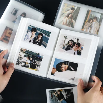 80 Kišenės Nuotraukų Albumas 3 Colių Skaidrus Photocard Turėtojas Instax Mini Albumas Saugojimo Rinkti Knygos Pavadinimas Kortelę Albumą De Fotos