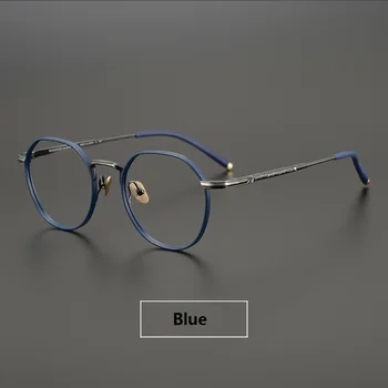 Naujas Italų Rankų Darbo Prekės, Akiniai Rėmeliai Vyrų Daugiakampiai Turas Recepto Eyeglasse Moterų Trumparegystė Skaitymo Akiniai Mėlynos Šviesos Gafa Nuotrauka 1