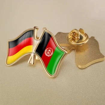 Vokietija ir Afganistane Kirto Dviguba Draugystė Šaligatvio Atvartas Smeigtukai Sagė Ženkliukai