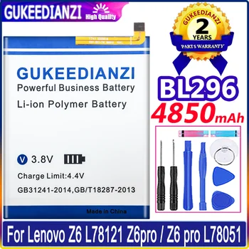 GUKEEDIANZI Baterija 4850mAh BL296 BL297 Lenovo Z6 L78121 Z6pro Z6 Pro L78051 /K5 Pro L38041 Z6 / Z6 Lite Baterijos