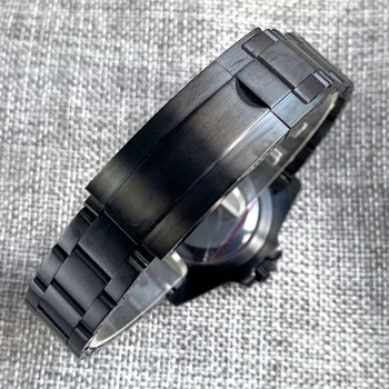 Tandorio 40mm NH36A Judėjimo Black Dial Safyro Stiklas Vienkrypčiai Bezel Aukštos Kokybės Juoda PVD Mens Watch Šviesos 20ATM Nuotrauka 5