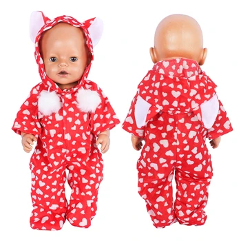 Lėlės Drabužiai su rutulio viršuje Myliu Baby Doll Mielas Džemperiai Rompers Mados 43 cm Atgimsta Amerikos Mergina Lėlės Priedai Childern Žaislai Nuotrauka 0
