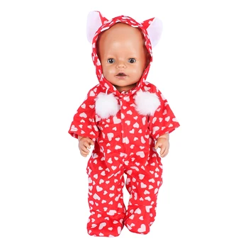 Lėlės Drabužiai su rutulio viršuje Myliu Baby Doll Mielas Džemperiai Rompers Mados 43 cm Atgimsta Amerikos Mergina Lėlės Priedai Childern Žaislai Nuotrauka 2