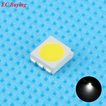 50pcs Ultra Ryškus LED SMD 5050 Balta Chip Paviršinio montavimo 20mA Šviesos Diodų LED SMT Granulių Lempos Šviesos 