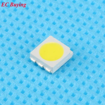 50pcs Ultra Ryškus LED SMD 5050 Balta Chip Paviršinio montavimo 20mA Šviesos Diodų LED SMT Granulių Lempos Šviesos 