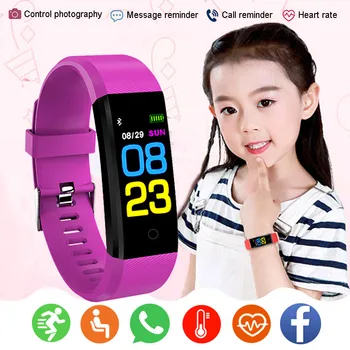 Atsparus Vandeniui Smartwatch Vaikai Smart Žiūrėti Vaikams Fitness Tracker Mergaitėms Berniukai Smart Laikrodis Širdies Ritmo Monitorius Vaikų Smartband Nuotrauka 0