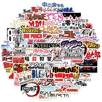 10/30/65pcs Sumaišykite Anime Logotipu Grafiti, Lipdukų, Žaislų, Demon Slayer Džiudžiutsu Kaisen Bagažo Telefono Nešiojamas Riedlentė 