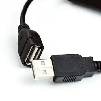 28cm Black USB Kabelis Vyrų ir Moterų su Jungikliu ON/OFF, Kabelio Pratęsimas Perjungti USB Lempa USB Ventiliatorius Elektros Linija Nuotrauka 2
