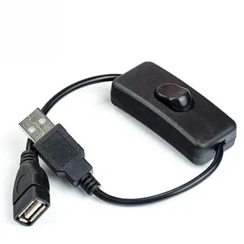 28cm Black USB Kabelis Vyrų ir Moterų su Jungikliu ON/OFF, Kabelio Pratęsimas Perjungti USB Lempa USB Ventiliatorius Elektros Linija Nuotrauka 5