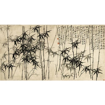 Kinų Tapybos Spausdinti Plakato Frameless Drobės Tapybos Bambuko Tradicinių Dekoratyvinis Dažymas