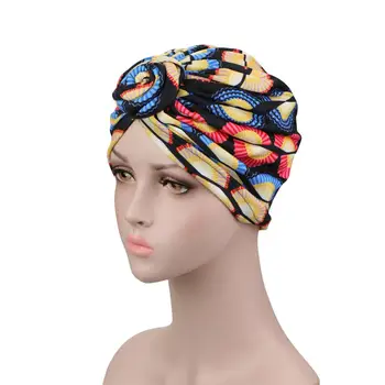 Musulmonų Moterys Turbaną Afrikos Modelis Mazgas Headwrap Mados Šiltas Bandana Skrybėlės Nuotrauka 1