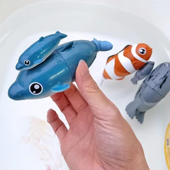 Naujų ir Juokingas Žaislas Plaukimo Elektroninių Delfinų Vaikų Vonios Žaidimai Robotas Žuvų Mini Pet Akvariumo Apdaila, Dušo Sąveika