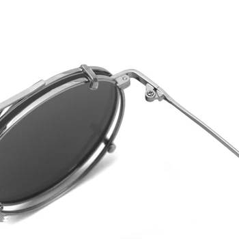 Peekaboo mėlyna žalia apvalios poliarizuoti akiniai nuo saulės vyrams klipą lankstymo uv400 optiniai akiniai moterims metalo rėmas vyrų vairavimo 2022 Nuotrauka 4