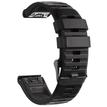 Minkšto Silikono Juostų Fenix 6X/6X Pro 26mm Pločio Watchband Apyrankę Suderinamas su 