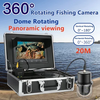 Žuvų Ieškiklis Povandeninės Žūklės Kamera 10 Colių 800TVL Vandeniui 360 Pasukti Vaizdo Povandeninį Fotoaparatą 20pcs Led LEDO / JŪROS Žvejybos
