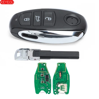 KEYECU Smart Remote Key 3 Mygtuką Volkswagen Touareg 2011-2014 Su Mažais klavišą 433MHz PCF7945 Lustas