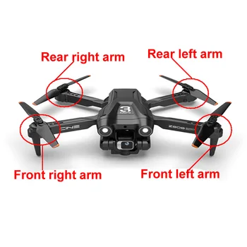 Z908PRO Drone 4K Dual Camera aerofotografija RC Quadcopter Atsarginių Sraigto Mentės Apsaugos Žiedas Baterijos Nuotolinio valdymo Svirtis Nuotrauka 2