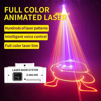 RGB Lazerių Šviesos Spindulį, Lazerinius Projektorius, Šviesos Animacija Etape Lazerio Šviesa Etapo Poveikį, Apšvietimo Įranga, Disco Kalėdinis vakarėlis Nuotrauka 1