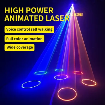 RGB Lazerių Šviesos Spindulį, Lazerinius Projektorius, Šviesos Animacija Etape Lazerio Šviesa Etapo Poveikį, Apšvietimo Įranga, Disco Kalėdinis vakarėlis Nuotrauka 2