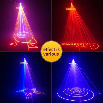 RGB Lazerių Šviesos Spindulį, Lazerinius Projektorius, Šviesos Animacija Etape Lazerio Šviesa Etapo Poveikį, Apšvietimo Įranga, Disco Kalėdinis vakarėlis Nuotrauka 4