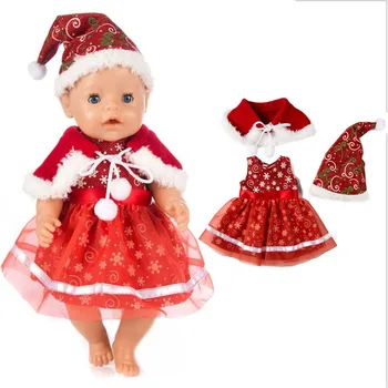 Lėlės Drabužių 43cm Baby Doll Berniukas Megztinis Skrybėlę, Šaliką, Kelnes 40 Cm Baby Doll, Žiemą Šilta Rinkinys Nuotrauka 0
