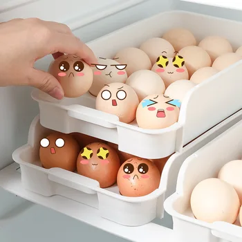 2022 Naujas Šaldytuvas Kiaušinių Laikymo Turėtojas Box Skaidri Virtuvė Šviežumo Atskirti Nuotrauka 0