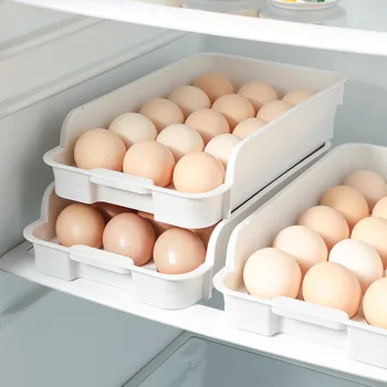 2022 Naujas Šaldytuvas Kiaušinių Laikymo Turėtojas Box Skaidri Virtuvė Šviežumo Atskirti Nuotrauka 2