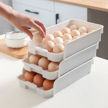 2022 Naujas Šaldytuvas Kiaušinių Laikymo Turėtojas Box Skaidri Virtuvė Šviežumo Atskirti Nuotrauka 3