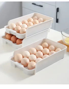 2022 Naujas Šaldytuvas Kiaušinių Laikymo Turėtojas Box Skaidri Virtuvė Šviežumo Atskirti Nuotrauka 5