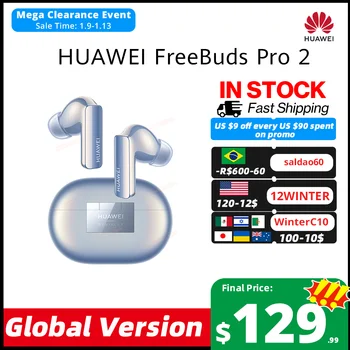Sandėlyje Pasaulio Versija HUAWEI FreeBuds Pro 2 Pažangi ANC 2.0 47dB 4-Mic Skambučių Triukšmo slopinimas Bluetooth 5.2 14Hz~48 khz Nuotrauka 0