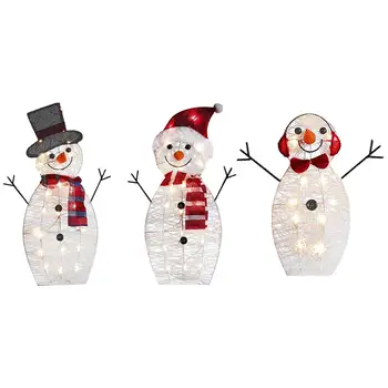 2D Kalėdų Senį Led Dekoracija apšviesti Vejos Apdaila Žibintai Kalėdos Scena Apdailos Sniego Šeimos Sodas Ornamentu Nuotrauka 1
