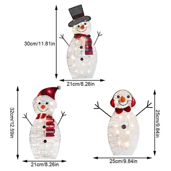 2D Kalėdų Senį Led Dekoracija apšviesti Vejos Apdaila Žibintai Kalėdos Scena Apdailos Sniego Šeimos Sodas Ornamentu Nuotrauka 5