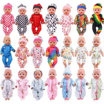 22 Stilių Pasirinkti Jumpsuits Lėlės Drabužiai Tinka 43cm, gimusių kūdikių Lėlės drabužiai atgimsta Lėlės Priedai Nuotrauka 0
