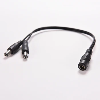 DC VAIZDO Power Splitter Cable 5.5x2.1mm 1 Moteris 2.1 mm, 2 Vyrai Adapteris, VAIZDO Kamera 1PC Nuotrauka 0