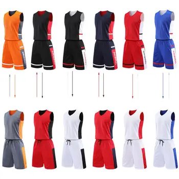 Vyrai Grįžtamasis Krepšinio Megztiniai dvipusės Dėvėti 2020 Moterų Koledžo Krepšinio Uniformų Komplektai perjungimas Krepšinio Marškinėliai Rinkiniai Nuotrauka 0
