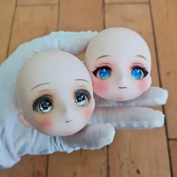 Naujas Anime Lėlės Galvą, Makiažas Mielas Galvą, kaip 14mm Akis 1/6 Bjd 28cm Baby Doll, Aksesuarai, Žaislai, Lėlės Galvos Apimtis 18cm Nuotrauka 0