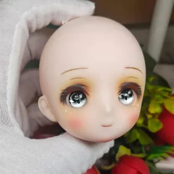 Naujas Anime Lėlės Galvą, Makiažas Mielas Galvą, kaip 14mm Akis 1/6 Bjd 28cm Baby Doll, Aksesuarai, Žaislai, Lėlės Galvos Apimtis 18cm Nuotrauka 3