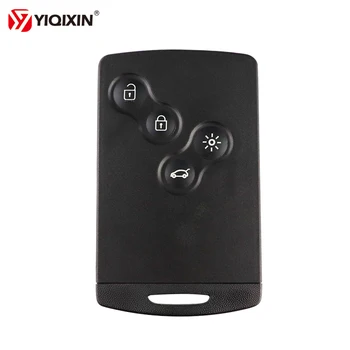 YIQIXIN 4 Mygtuką Renault Laguna Koleos Megane Fob Nuotolinio Smart Card Klavišą Atveju Su Įdėkite mažą raktelį Ašmenys Originalus Klavišą 