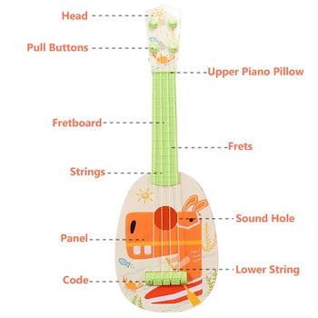 Mini Havajų Gitara, Muzikos Instrumentai, Žaislai Havajų Gitara Mini Keturis-string Žaisti Ankstyvojo Ugdymo Muzikos Žaisti Žaidimą Nuotrauka 5
