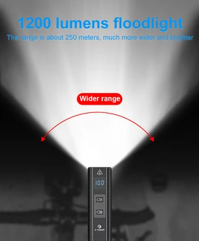 X-TIGRAS Dviračio Šviesos 1800 Liumenų priekinis žibintas Dviračio Rankenos Priekinė Lempa, Važinėti Dviračiu USB Įkraunamas Žibintuvėlis Saugos Uodegos Šviesos Nuotrauka 2