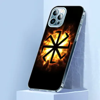 Slavų Viking simbolis Kolovrat Silikoninis Telefono dėklas skirtas Apple iPhone 12 Mini Pro 11 XS Max X XR 6 6S 7 8 Plius 5 SE 2020 m., Minkštas Viršelis Nuotrauka 4