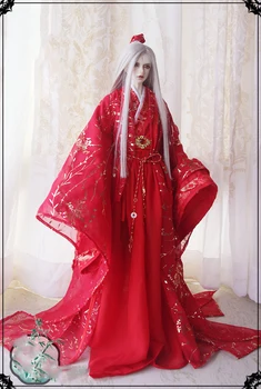 1/4 1/3 masto BJD drabužius senovės kostiumas red Fairy dress Hanfu už BJD/SD MSD SD13 SSDF ID72 stiprus Dėdė lėlės priedai C319 Nuotrauka 1