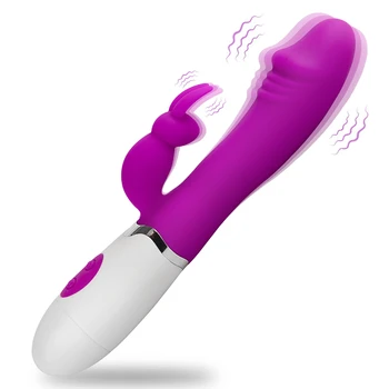 Rabbit Vibratoriai Vaginos G Spot Klitorio Spenelių Dual Stimuliatorius Massager Vibracijos Silikoninis Vandeniui Atsparus Sekso Žaislai Masturbators Nuotrauka 0
