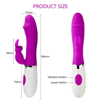 Rabbit Vibratoriai Vaginos G Spot Klitorio Spenelių Dual Stimuliatorius Massager Vibracijos Silikoninis Vandeniui Atsparus Sekso Žaislai Masturbators Nuotrauka 3