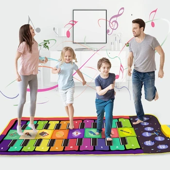 4 Stilius Dviejų Eilių Daugiafunkcį Muzikos Instrumentas Fortepijonas Kilimėlis Kūdikiams Fitneso Klaviatūra Žaisti Kilimų Švietimo Žaislai Vaikams Nuotrauka 0